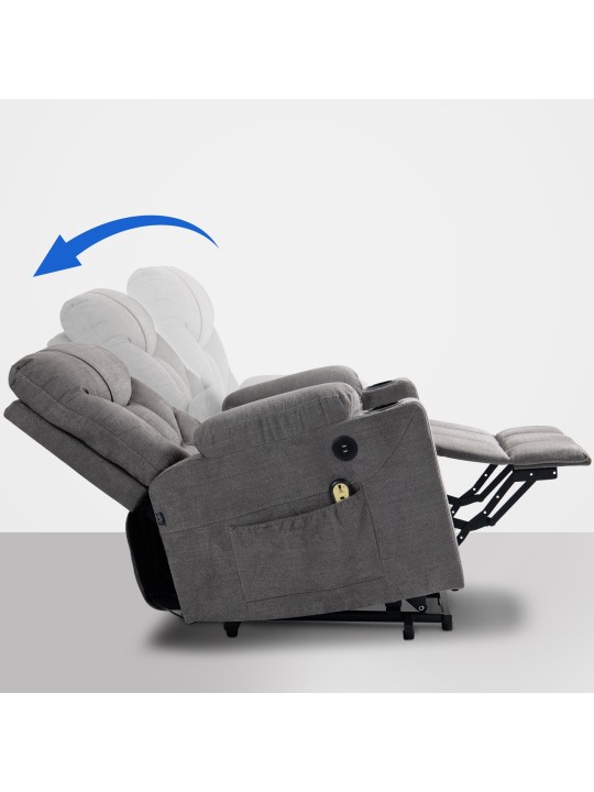 Fotel Andover szövet, szürke