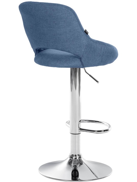 Bárszék Milet szövet króm, kék