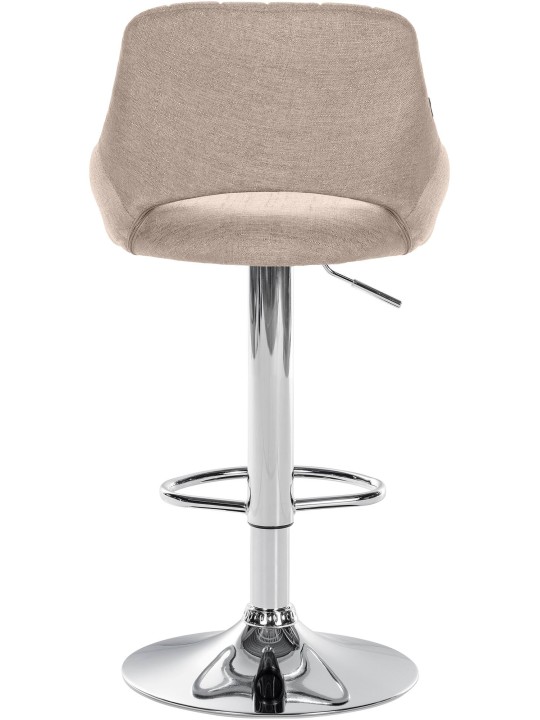 Bárszék Milet szövet króm, taupe