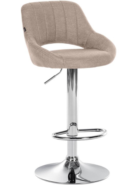 Bárszék Milet szövet króm, taupe