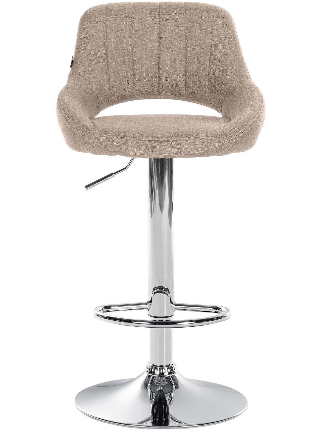 Bárszék Milet szövet króm, taupe