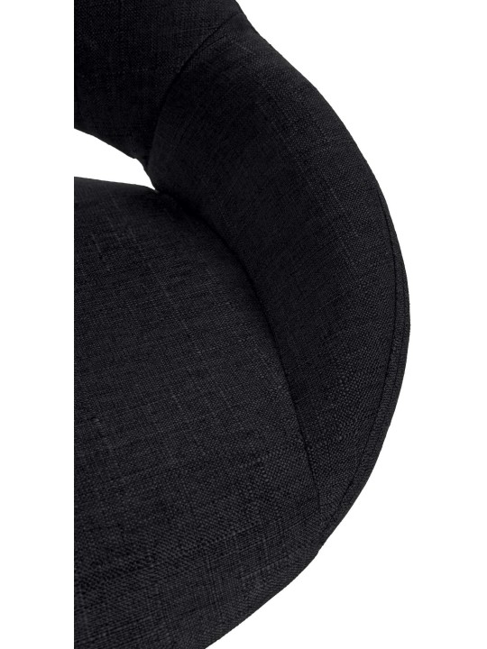 Bárszék Milet szövet króm, fekete