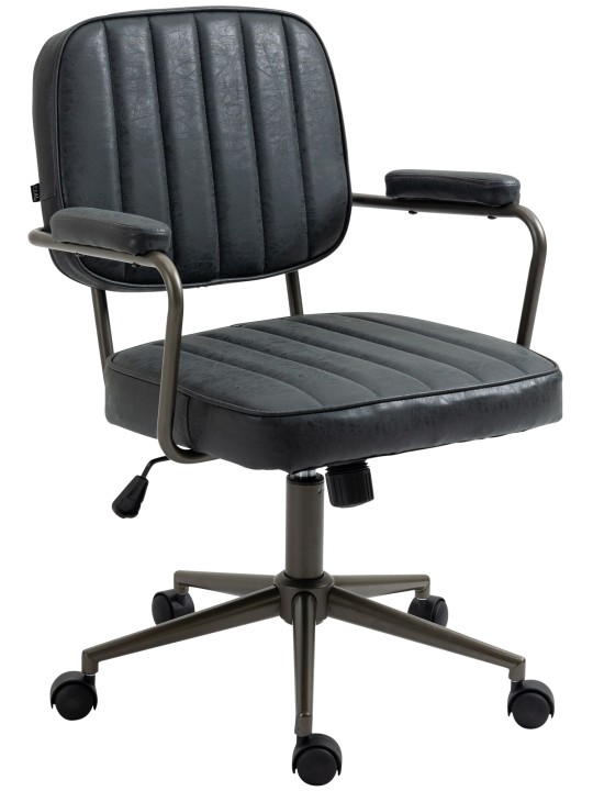 Natrona irodai szék, antik fekete