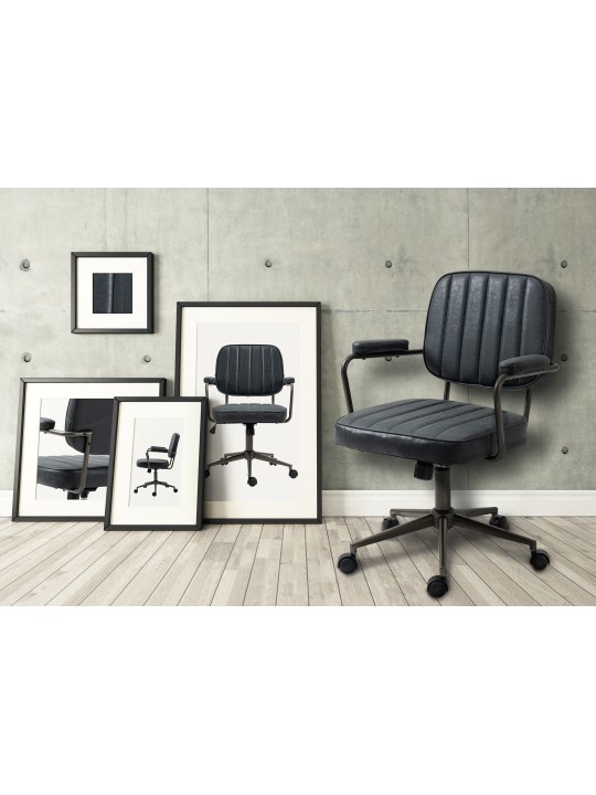 Natrona irodai szék, antik fekete