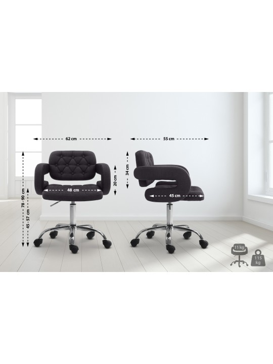 Dublin szövet munkaszék, fekete