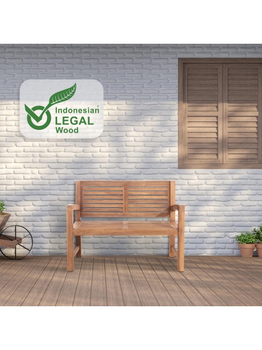 Teak pad Halden 120 cm, teak