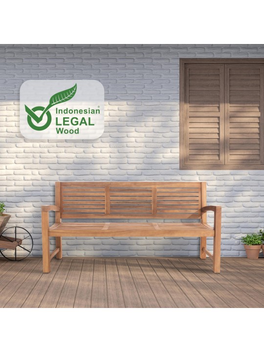 Teak pad Halden 180 cm, teak