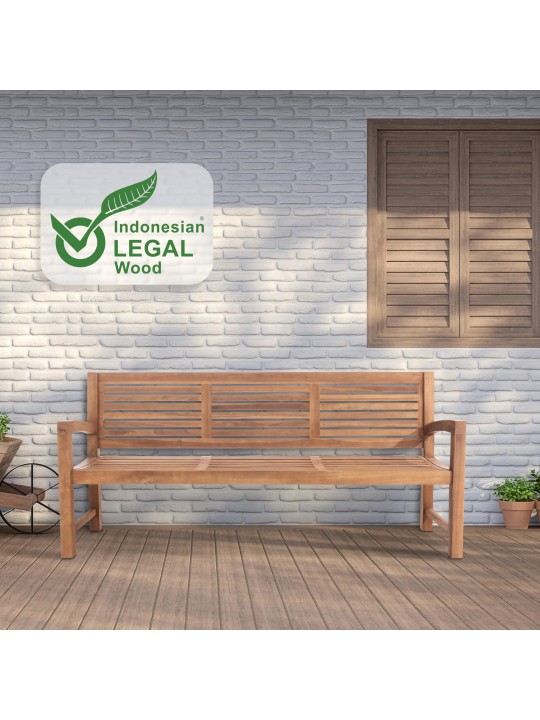 Teak pad Halden 200 cm, teak