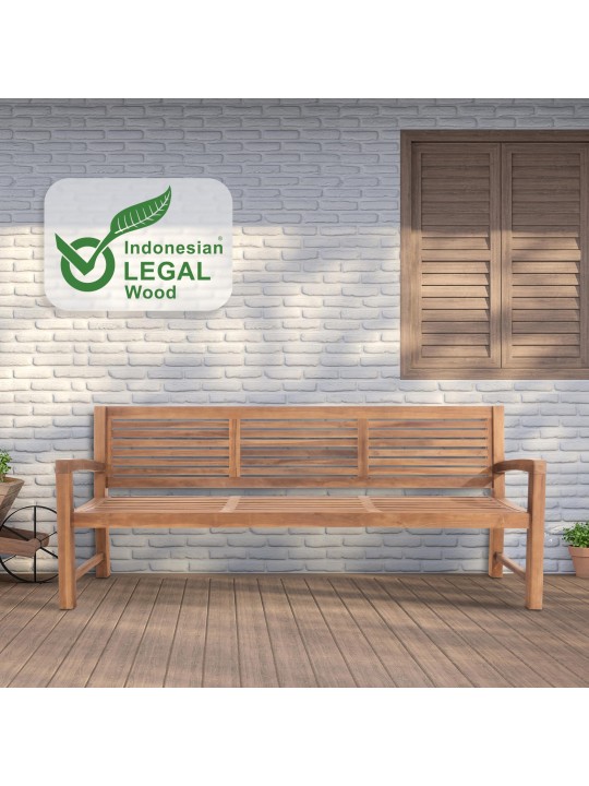 Teak pad Halden 220 cm, teak