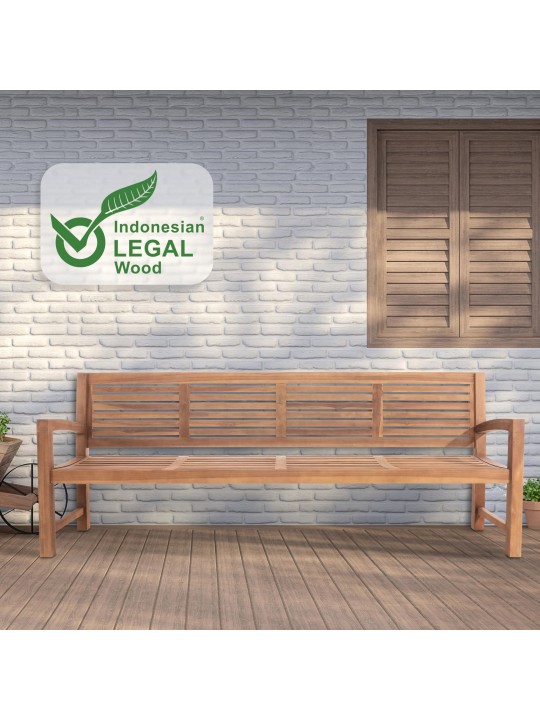 Teak pad Halden 240 cm, teak