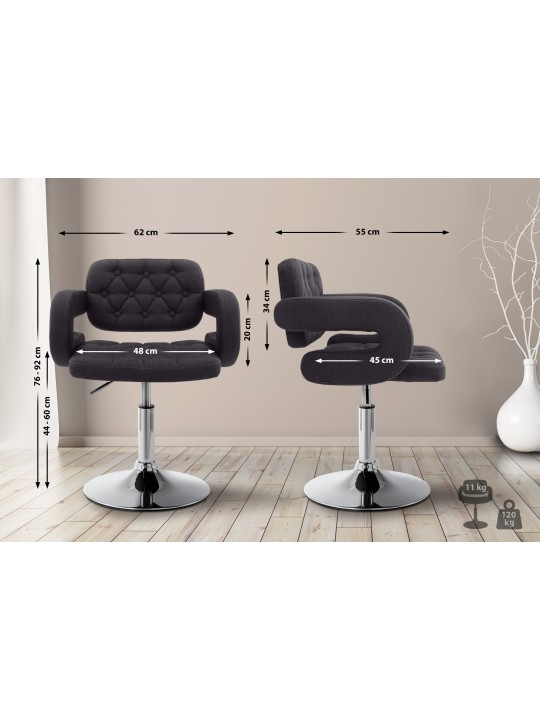 Lounger Dublin szövet, fekete