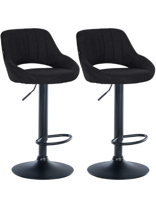 2 db bárszék készlet Milet szövet B, fekete 2 db bárszék készlet Milet szövet B, fekete