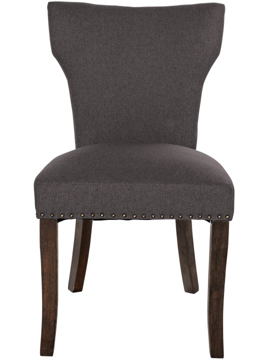 2 étkezőszék szett Zadar szövet antik sötét, sötétszürke