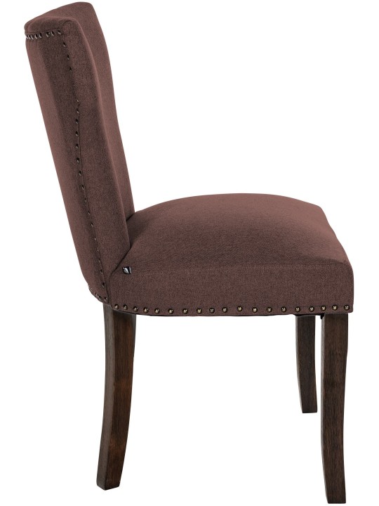 2 étkezőszék szett Zadar szövet antik sötét, barna