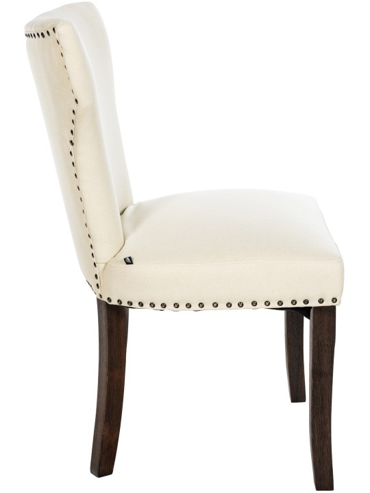 2 étkezőszék szett Zadar szövet antik sötét, krém