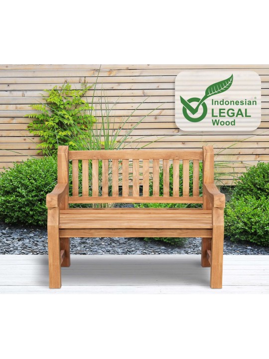 Teak pad Jackson 120 cm huzattal, teak