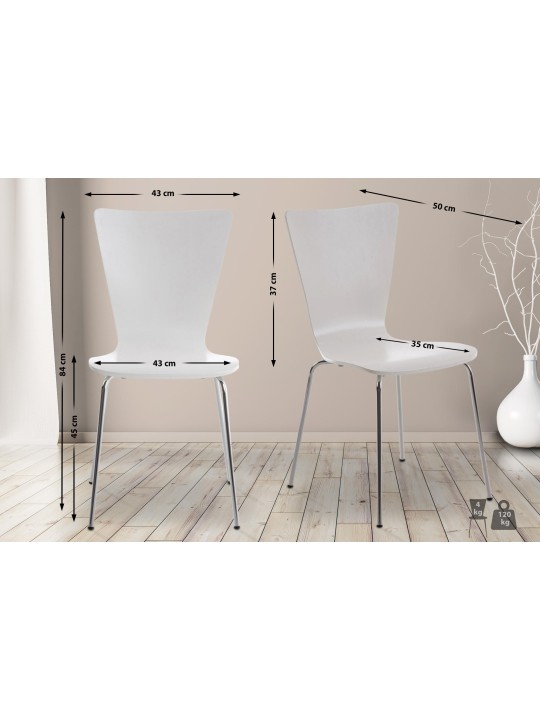 Aaron látogatói szék, fehér