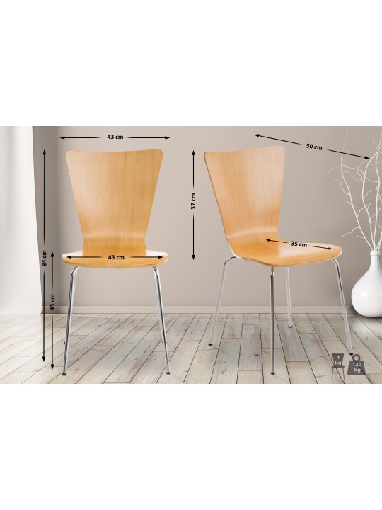 Aaron látogatói szék, natúr