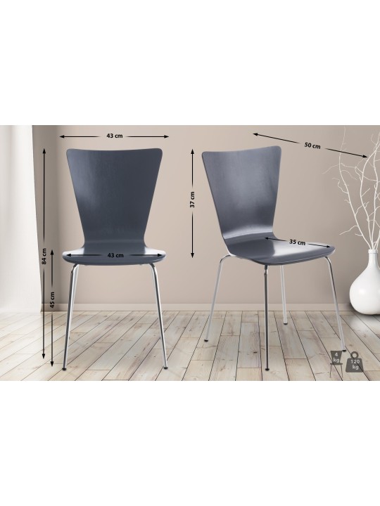 Aaron látogatói szék, szürke