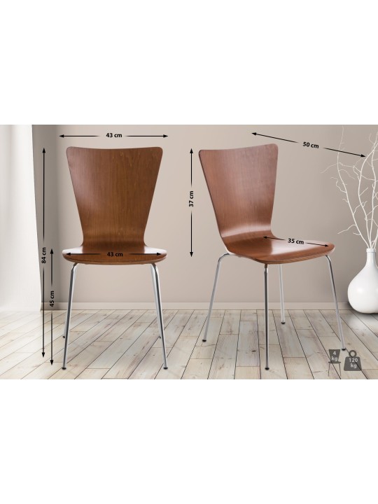 Aaron látogatói szék, barna