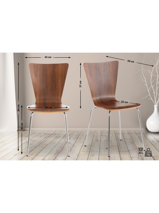 Aaron látogatói szék, dió