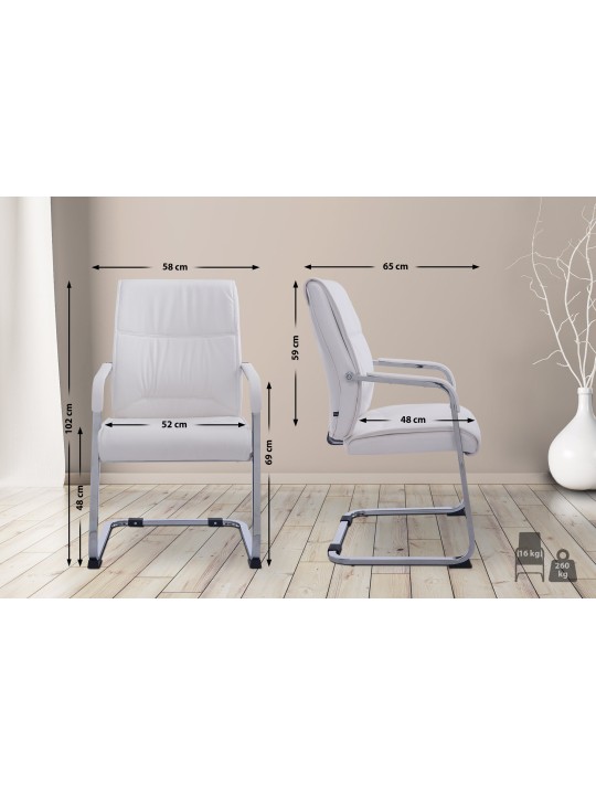 XL látogatói szék Anubis, fehér