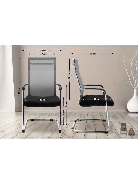 Brenda látogatói szék, szürke