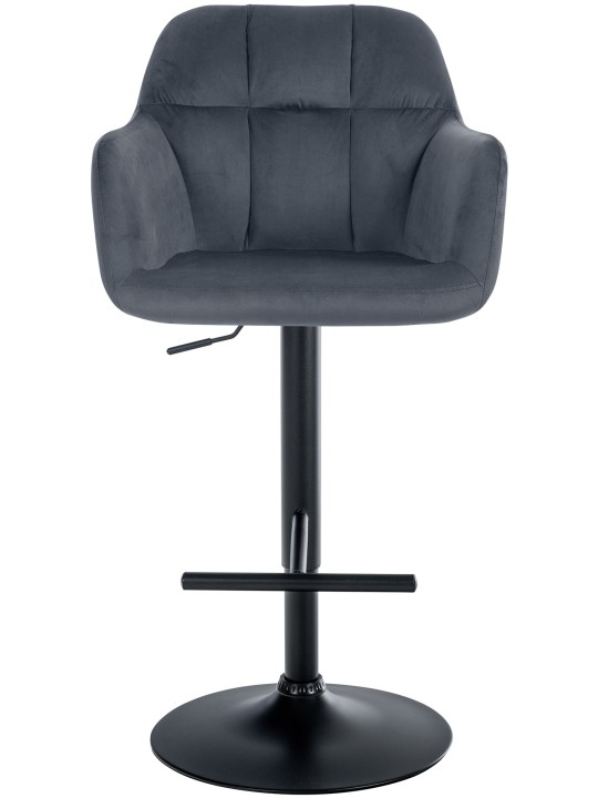 Bárszék Natoma bársony, sötétszürke