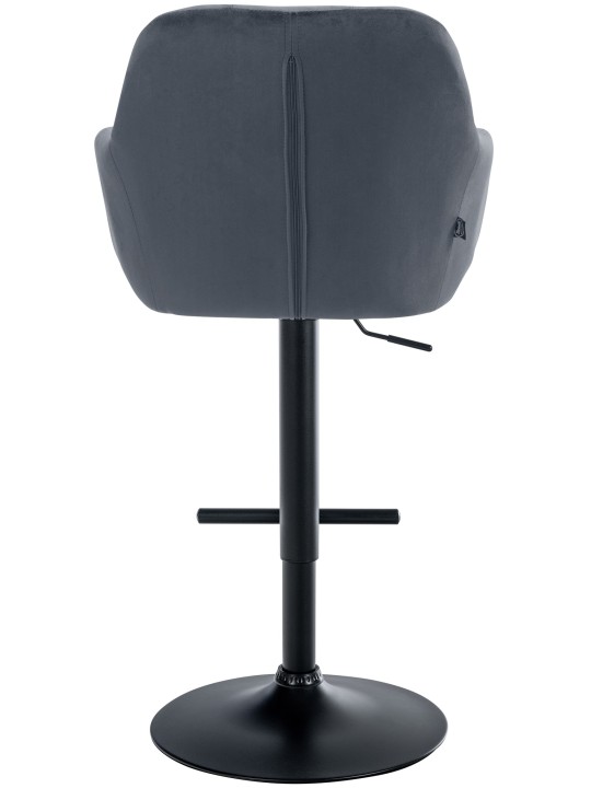 Bárszék Natoma bársony, sötétszürke