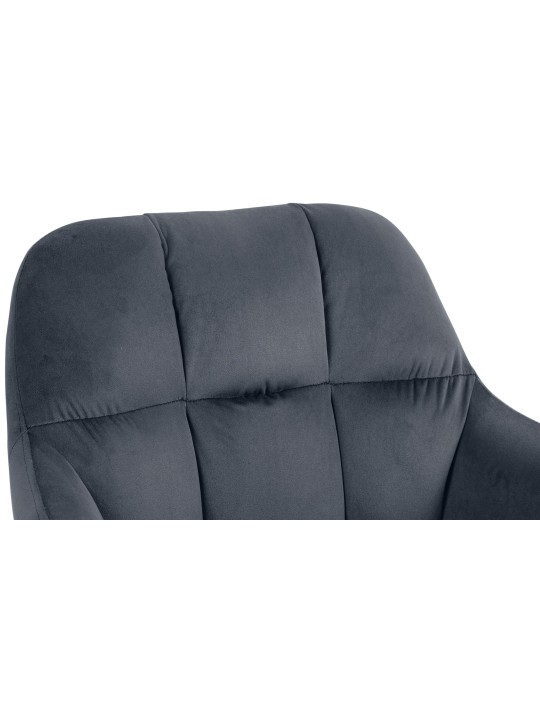 Bárszék Natoma bársony, sötétszürke