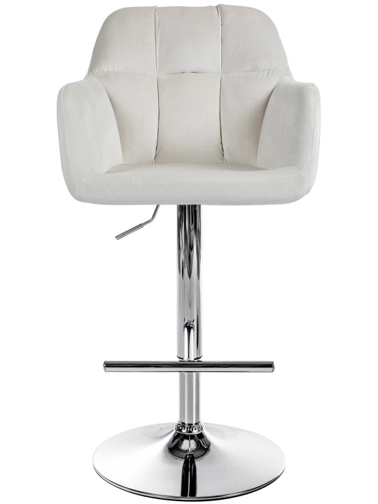 Bárszék Natoma bársony króm, krém