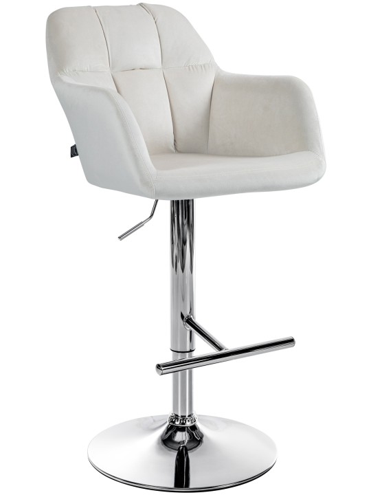 Bárszék Natoma bársony króm, krém