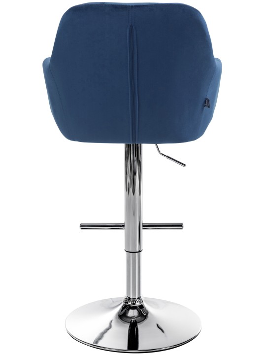 Bárszék Natoma bársony króm, kék