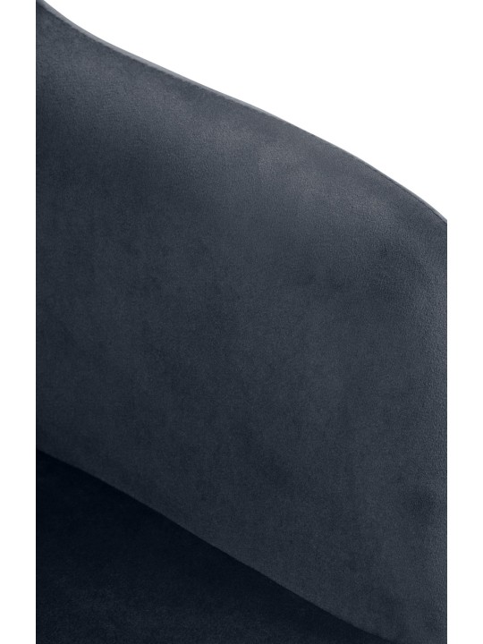 Bárszék Natoma bársony króm, sötétszürke