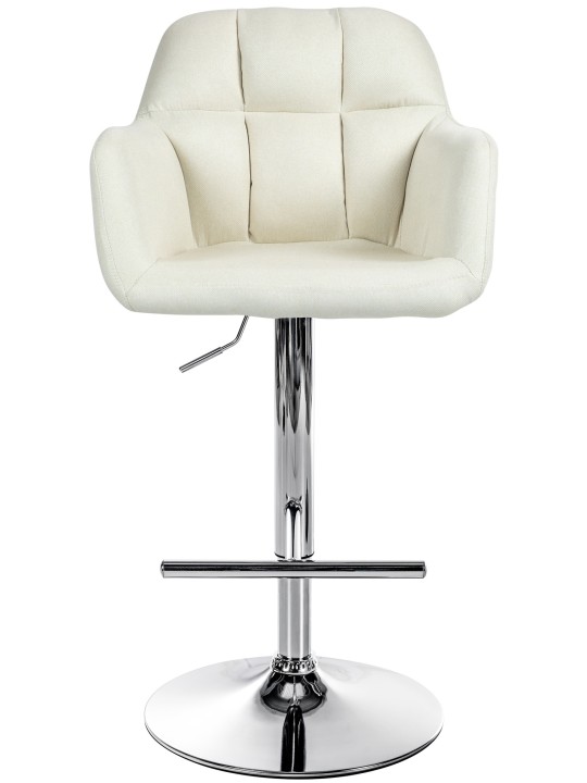 Bárszék Natoma szövet króm, krém