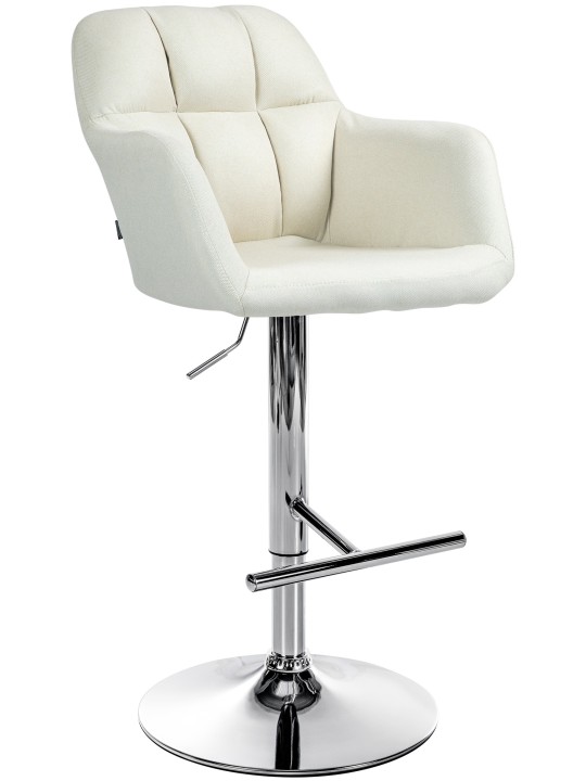 Bárszék Natoma szövet króm, krém