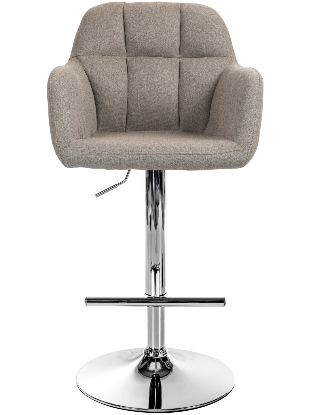 Bárszék Natoma szövet króm, taupe