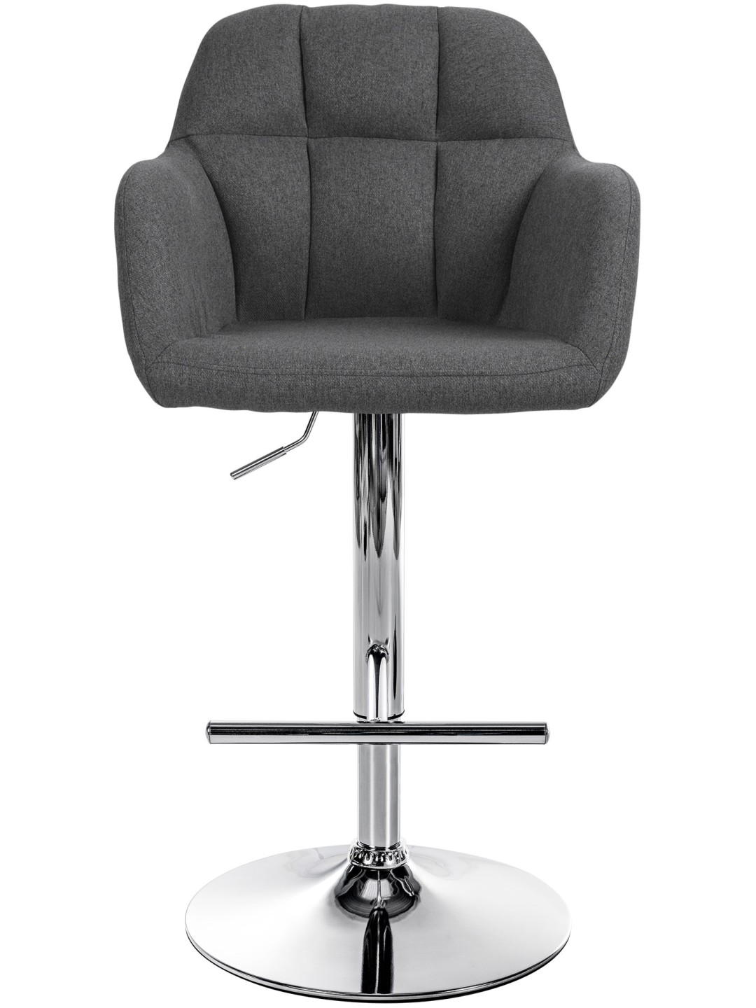 Bárszék Natoma szövet króm, sötétszürke