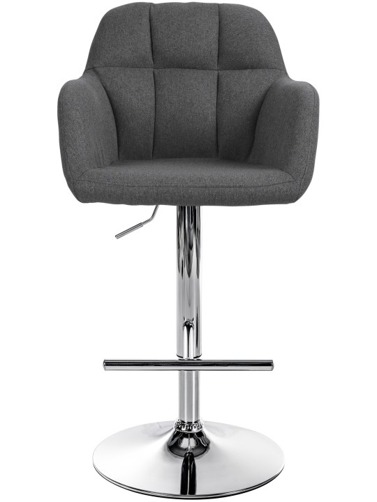 Bárszék Natoma szövet króm, sötétszürke