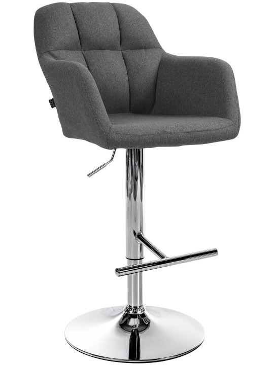 Bárszék Natoma szövet króm, sötétszürke