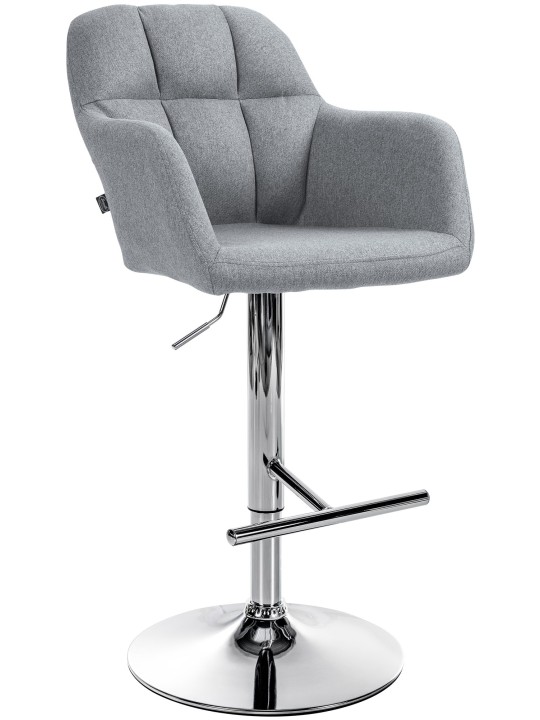 Bárszék Natoma szövet króm, szürke