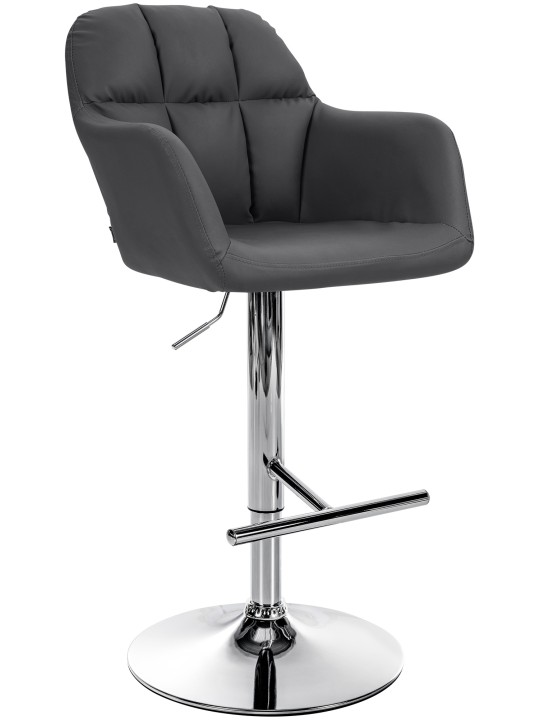 Bárszék Natoma műbőr króm, fekete