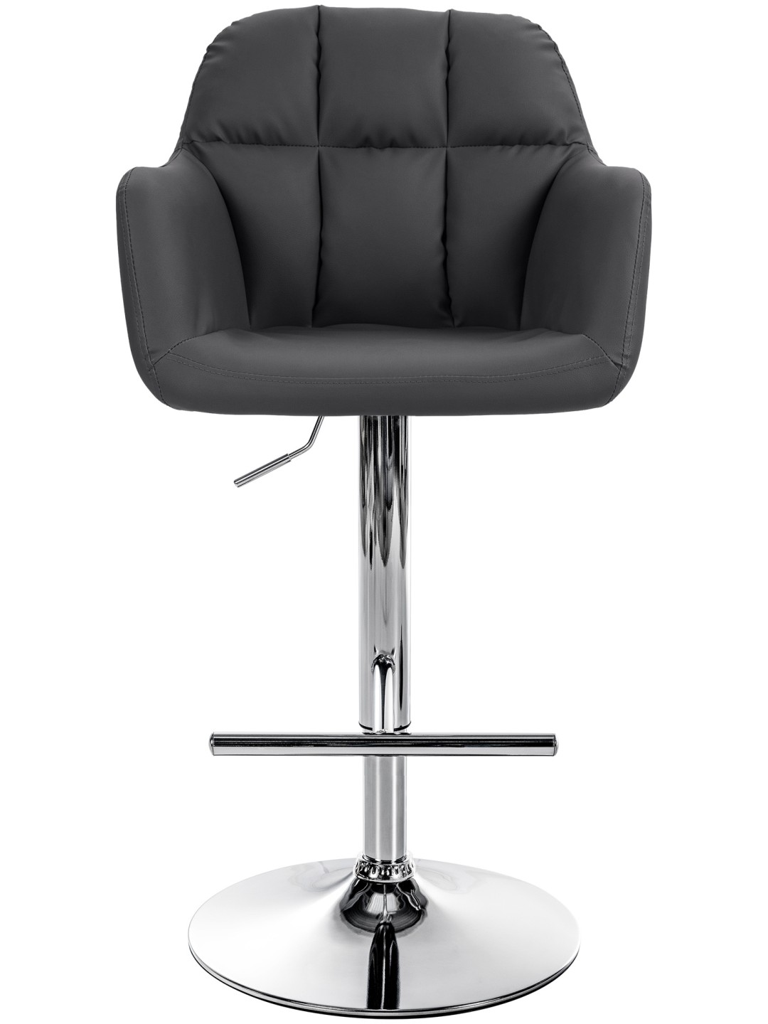 Bárszék Natoma műbőr króm, fekete