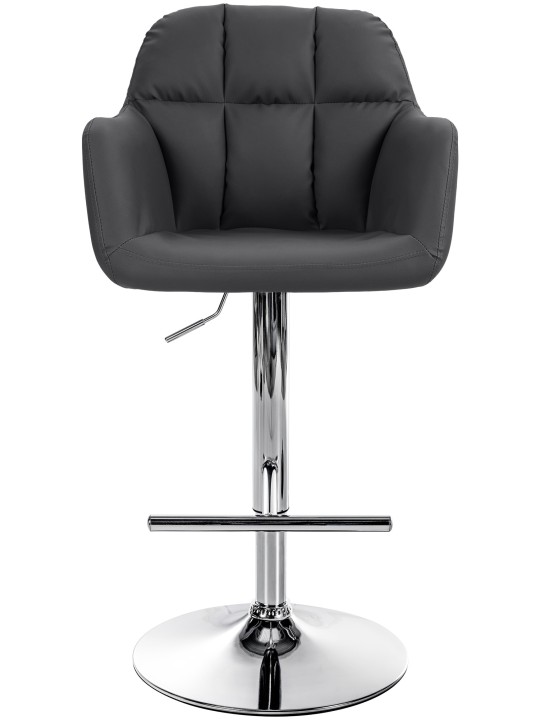 Bárszék Natoma műbőr króm, fekete