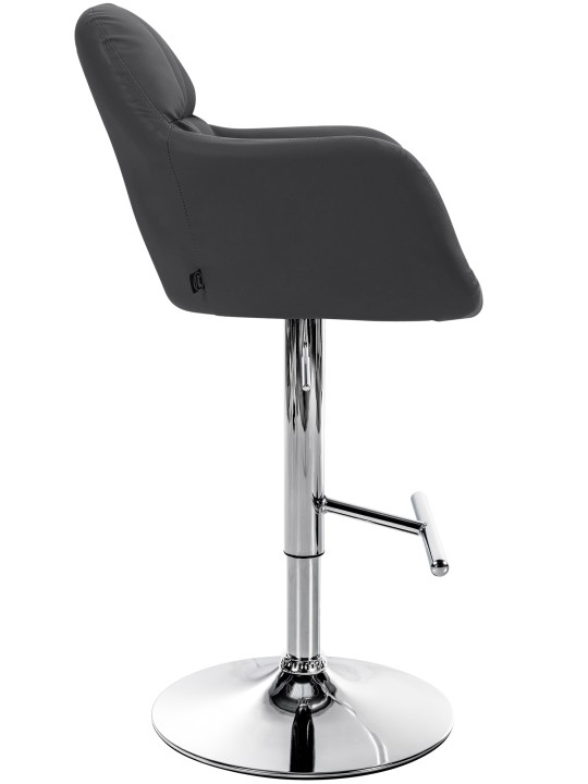 Bárszék Natoma műbőr króm, fekete