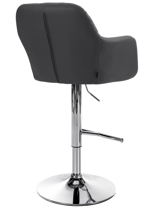 Bárszék Natoma műbőr króm, fekete