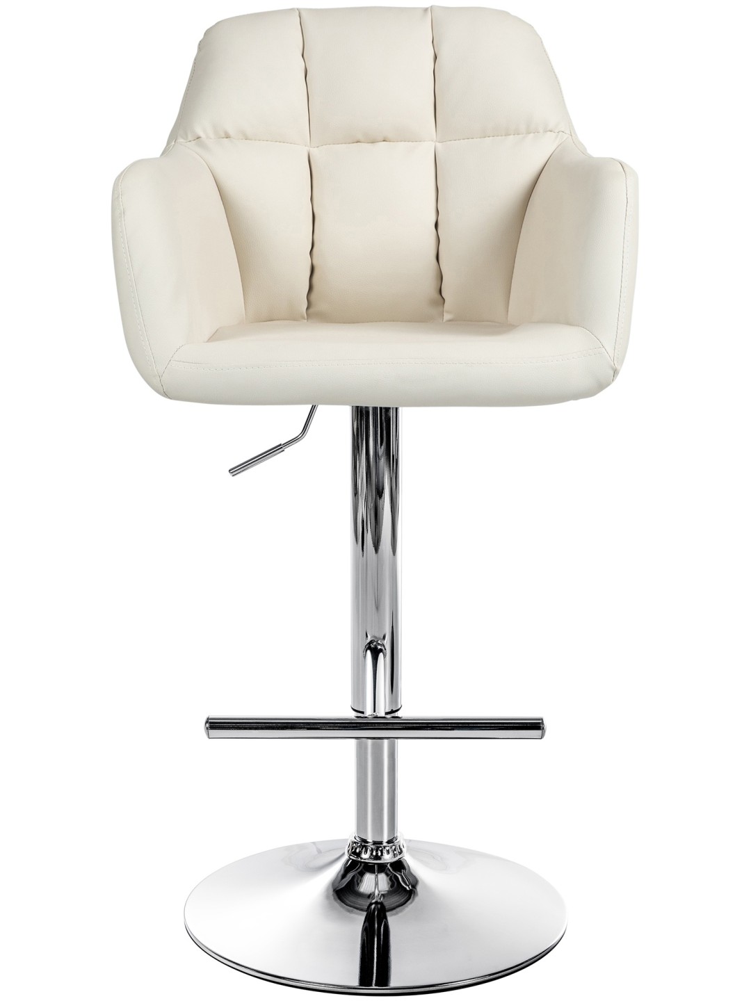 Bárszék Natoma műbőr króm, krém