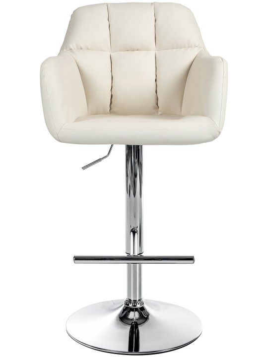 Bárszék Natoma műbőr króm, krém