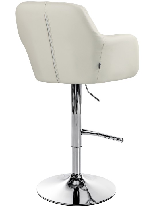 Bárszék Natoma műbőr króm, krém