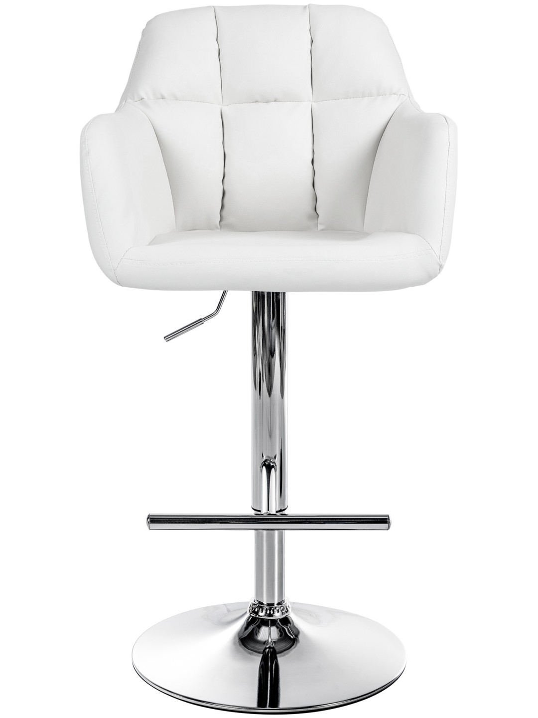 Bárszék Natoma műbőr króm, fehér